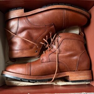 Patina Hudson Men's Leather Boots - New/Unworn - Size 10 - Minor Cosmetic Defect